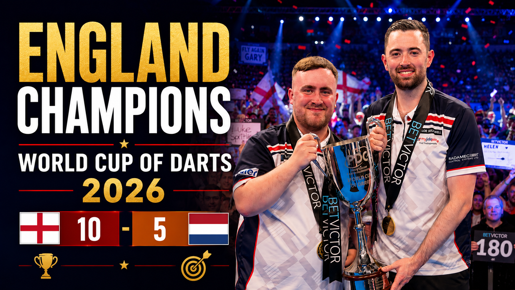 Inglaterra campeona del World Cup of Darts 2026