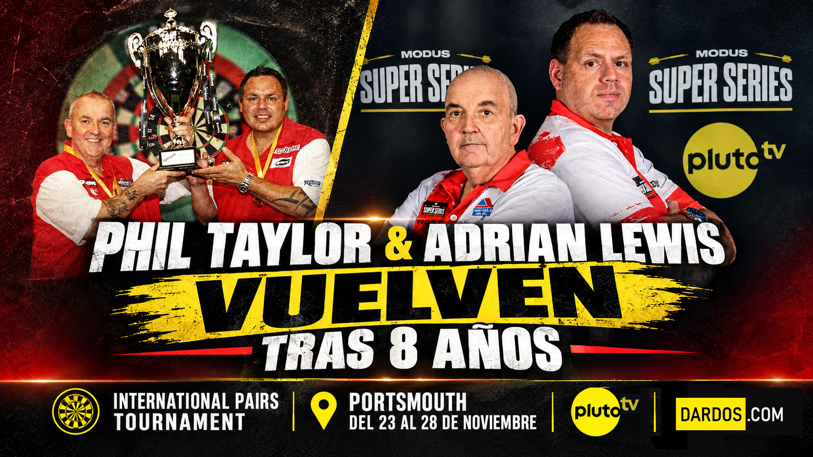 Phil Taylor vuelve a competir junto a Adrian Lewis